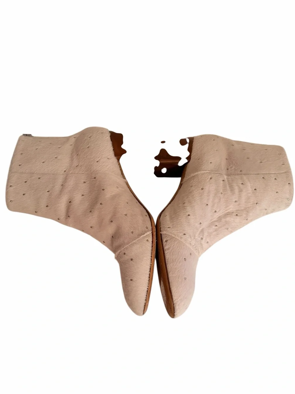 Rag & Bone White Studded Calf Hair 